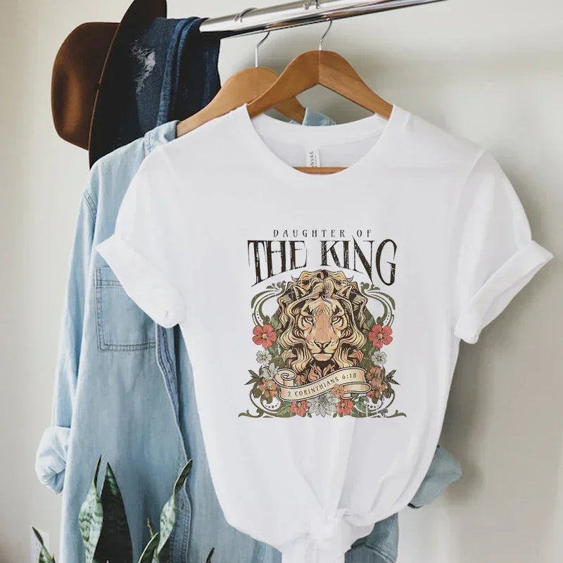 Bible Verse Jesus Worship T-Shirt Cute Aesthetic Tee Women Vintage Boho Shirt Faith Religious Tops Female Christian Clothing 3