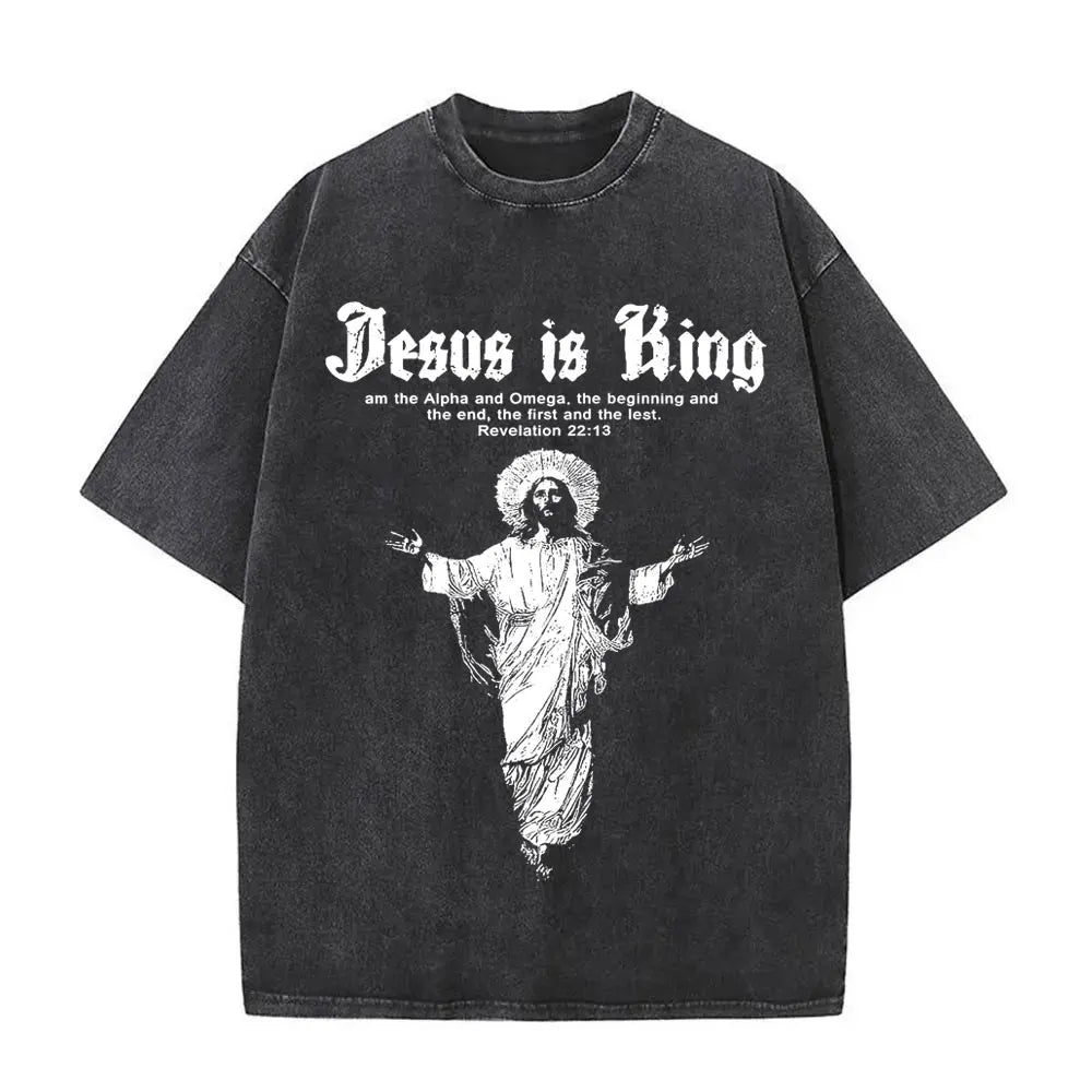 Christian Religious Jesus Forgive Them Father Vintage Washed T-shirt Men Women Gothic Rock Oversized T Shirts Tops Streetwear 10