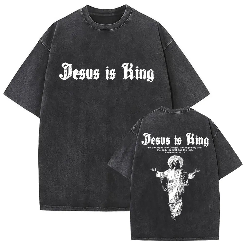 Christian Religious Jesus Forgive Them Father Vintage Washed T-shirt Men Women Gothic Rock Oversized T Shirts Tops Streetwear 13