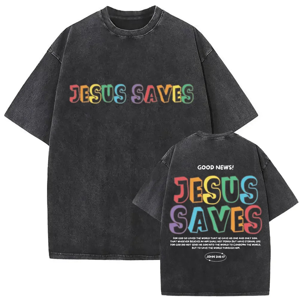 Christian Religious Jesus Forgive Them Father Vintage Washed T-shirt Men Women Gothic Rock Oversized T Shirts Tops Streetwear 19