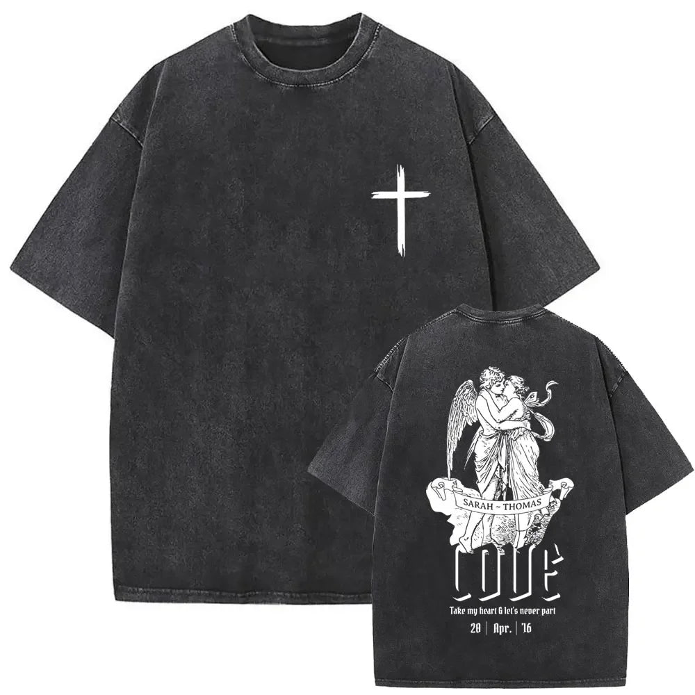 Christian Religious Jesus Forgive Them Father Vintage Washed T-shirt Men Women Gothic Rock Oversized T Shirts Tops Streetwear 7