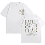 Faith Over Fear Christian Women T-shirts Christian Clothes Jesus Fashion Trendy T-shirts Bible Verse Sportwear Aesthetic Clothes 2