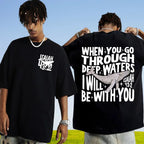 Large Cotton Men's Go Make Disciple Christian Street Wear T-shirt Retro Bible T-shirt Fashion Aesthetics Short Sleeve T-shirt 1