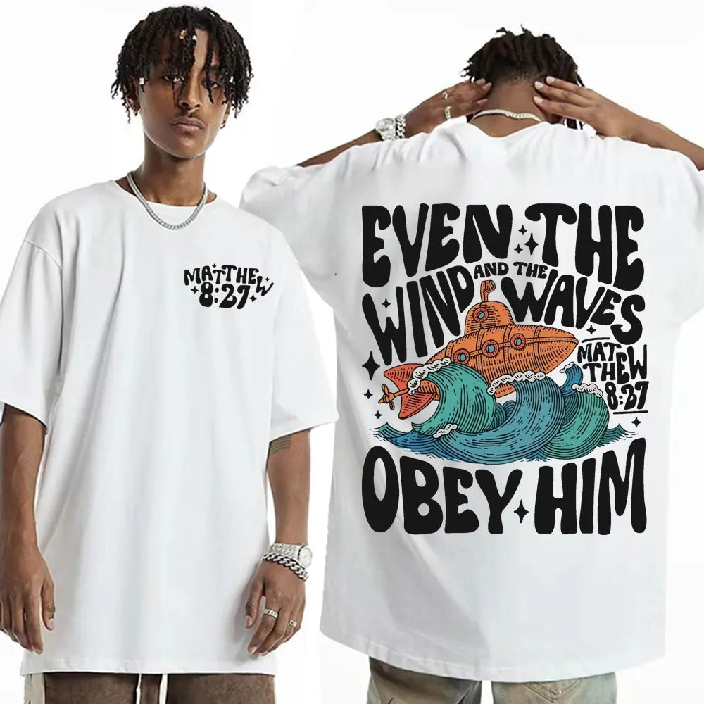 Large Cotton Men's Go Make Disciple Christian Street Wear T-shirt Retro Bible T-shirt Fashion Aesthetics Short Sleeve T-shirt 19