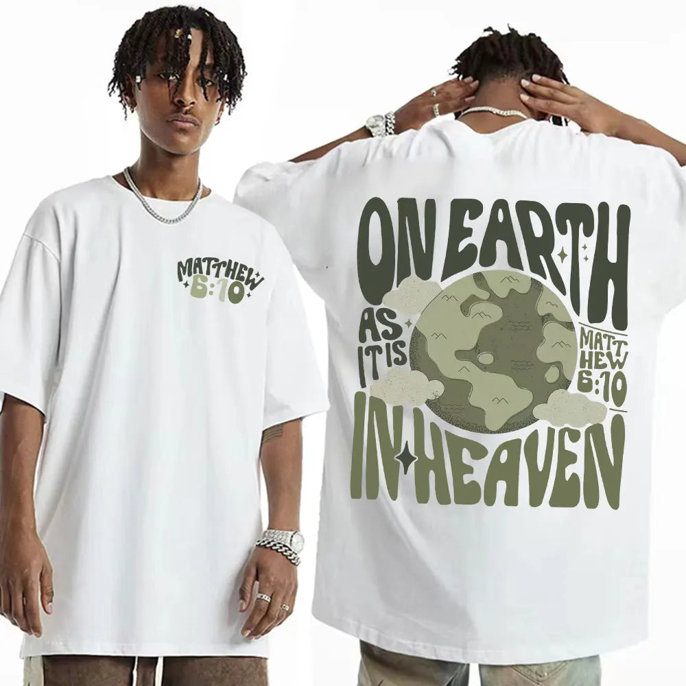 Large Cotton Men's Go Make Disciple Christian Street Wear T-shirt Retro Bible T-shirt Fashion Aesthetics Short Sleeve T-shirt 20