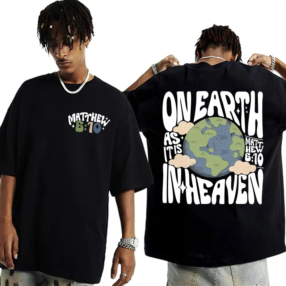 Large Cotton Men's Go Make Disciple Christian Street Wear T-shirt Retro Bible T-shirt Fashion Aesthetics Short Sleeve T-shirt 8